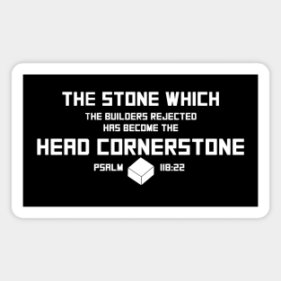 Psalm 118:22 Stone Builders Rejected Chief Cornerstone Magnet